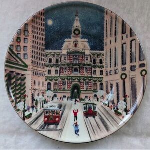 Anthropologie Holiday in the City Plate